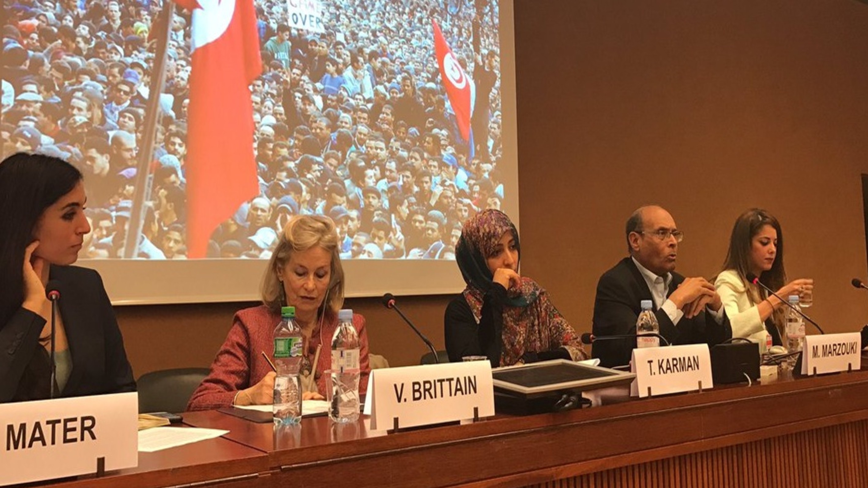 كلمة الناشطة الحائزة على جائزة نوبل للسلام توكل كرمان في ندوة حقوق الإنسان في دول الربيع العربي- جنيف